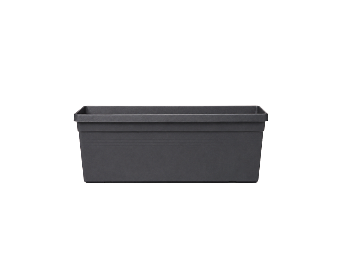 Recycled Plastic Dark Grey Window Box - Small